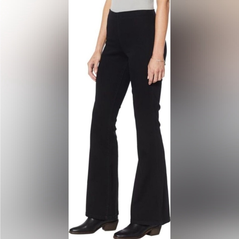 Skinny Girl Beverly Hills Flare Black High Rise Pull On Pants 27/4 - Picture 7 of 7